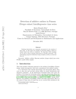 Detection of additive outliers in Poisson INteger-valued AutoRegressive
  time series