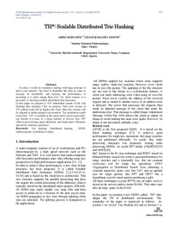 TH*:Scalable Distributed Trie Hashing