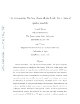 On automating Markov chain Monte Carlo for a class of spatial models