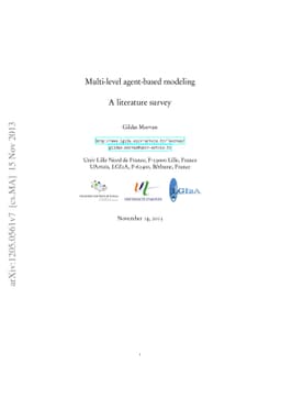 Multi-level agent-based modeling - A literature survey