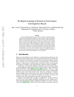 No-Regret Learning in Extensive-Form Games with Imperfect Recall