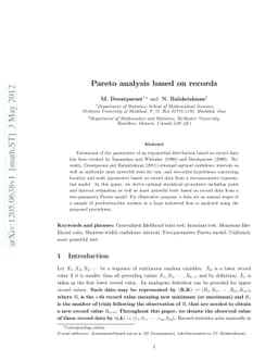 Pareto analysis based on records