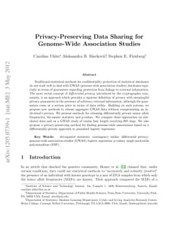 Privacy-Preserving Data Sharing for Genome-Wide Association Studies
