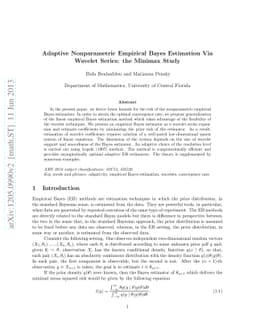Adaptive Nonparametric Empirical Bayes Estimation Via Wavelet Series:
  the Minimax Study