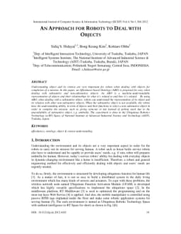 An Approach For Robots To Deal With Objects