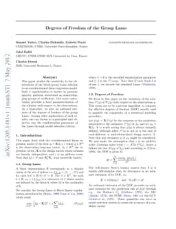 The Degrees of Freedom of the Group Lasso