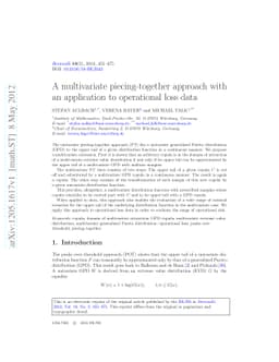 A multivariate piecing-together approach with an application to
  operational loss data