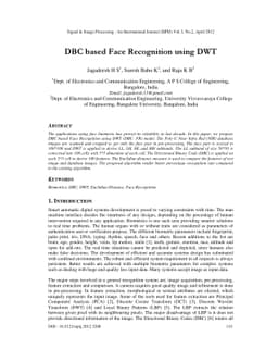DBC based Face Recognition using DWT