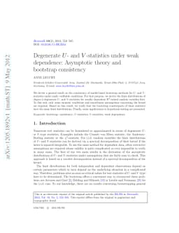 Degenerate U- and V-statistics under weak dependence: Asymptotic theory
  and bootstrap consistency