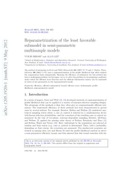 Reparametrization of the least favorable submodel in semi-parametric
  multisample models