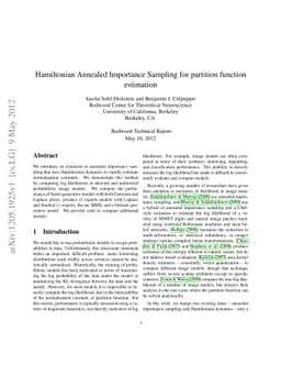 Hamiltonian Annealed Importance Sampling for partition function
  estimation