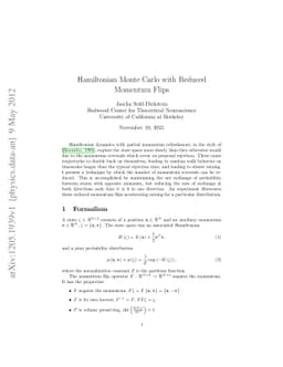 Hamiltonian Monte Carlo with Reduced Momentum Flips