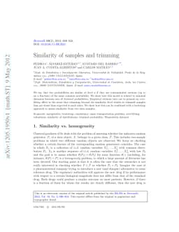 Similarity of samples and trimming