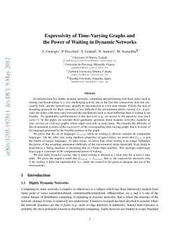 Expressivity of Time-Varying Graphs and the Power of Waiting in Dynamic
  Networks