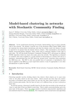 Model-based clustering in networks with Stochastic Community Finding