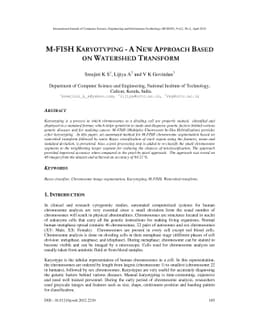 M-FISH Karyotyping - A New Approach Based on Watershed Transform