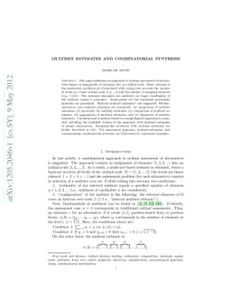 Multiset Estimates and Combinatorial Synthesis