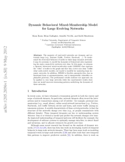 Dynamic Behavioral Mixed-Membership Model for Large Evolving Networks