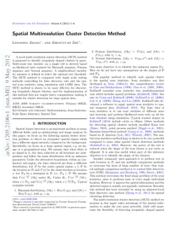 Spatial Multiresolution Cluster Detection Method