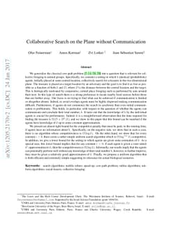 Collaborative search on the plane without communication