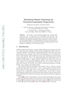 Modularity-Based Clustering for Network-Constrained Trajectories
