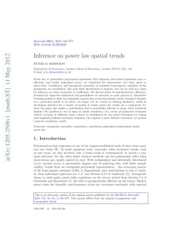 Inference on power law spatial trends