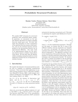 Probabilistic Structured Predictors