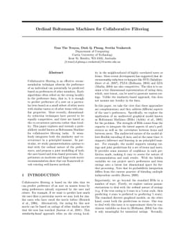 Ordinal Boltzmann Machines for Collaborative Filtering