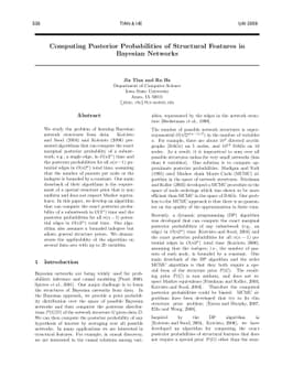 Computing Posterior Probabilities of Structural Features in Bayesian
  Networks