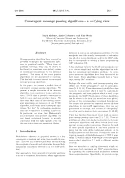 Convergent message passing algorithms - a unifying view