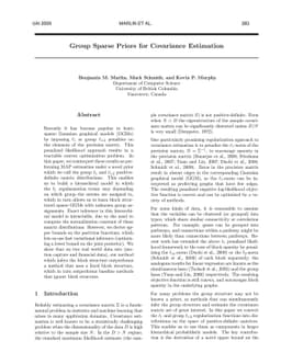 Group Sparse Priors for Covariance Estimation