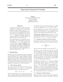 Improving Compressed Counting