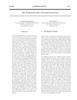 The Temporal Logic of Causal Structures