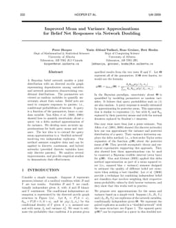 Improved Mean and Variance Approximations for Belief Net Responses via
  Network Doubling