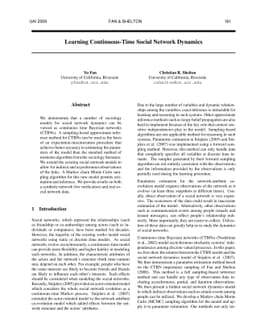 Learning Continuous-Time Social Network Dynamics