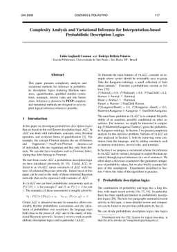 Complexity Analysis and Variational Inference for Interpretation-based
  Probabilistic Description Logic