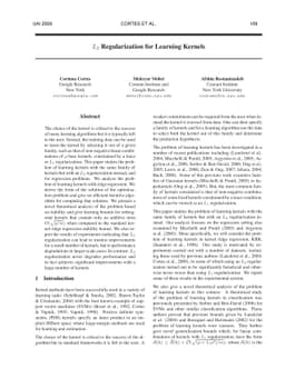 L2 Regularization for Learning Kernels