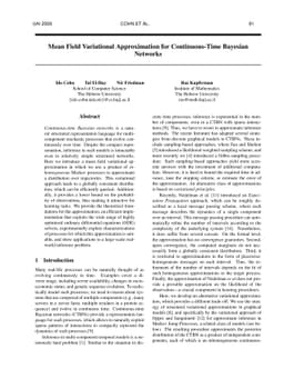 Mean Field Variational Approximation for Continuous-Time Bayesian
  Networks