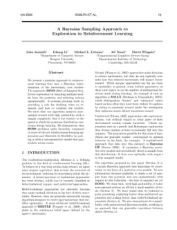 A Bayesian Sampling Approach to Exploration in Reinforcement Learning