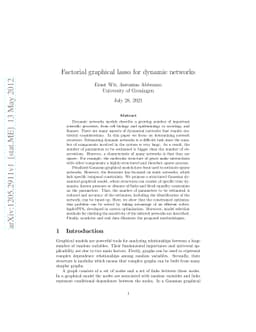 Factorial graphical lasso for dynamic networks