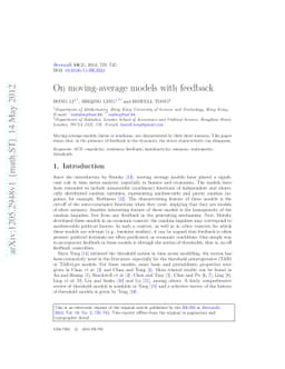 On moving-average models with feedback