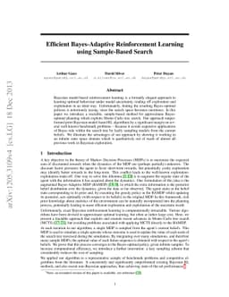 Efficient Bayes-Adaptive Reinforcement Learning using Sample-Based
  Search