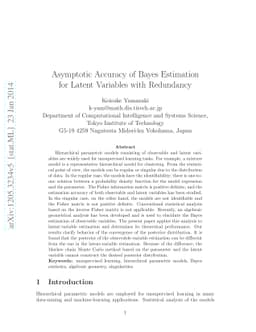 Asymptotic Accuracy of Bayes Estimation for Latent Variables with
  Redundancy