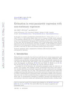 Estimation in semi-parametric regression with non-stationary regressors