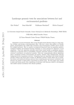 Testing for Associations between Loci and Environmental Gradients Using
  Latent Factor Mixed Models
