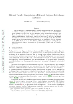 Efficient Parallel Computation of Nearest Neighbor Interchange Distances