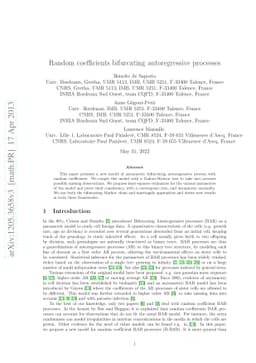 Random coefficients bifurcating autoregressive processes