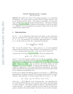 Generic chaining and the l1-penalty