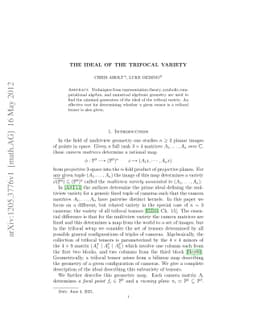 The ideal of the trifocal variety