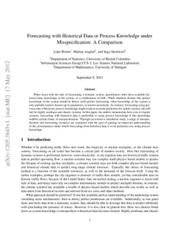 Forecasting with Historical Data or Process Knowledge under
  Misspecification: A Comparison